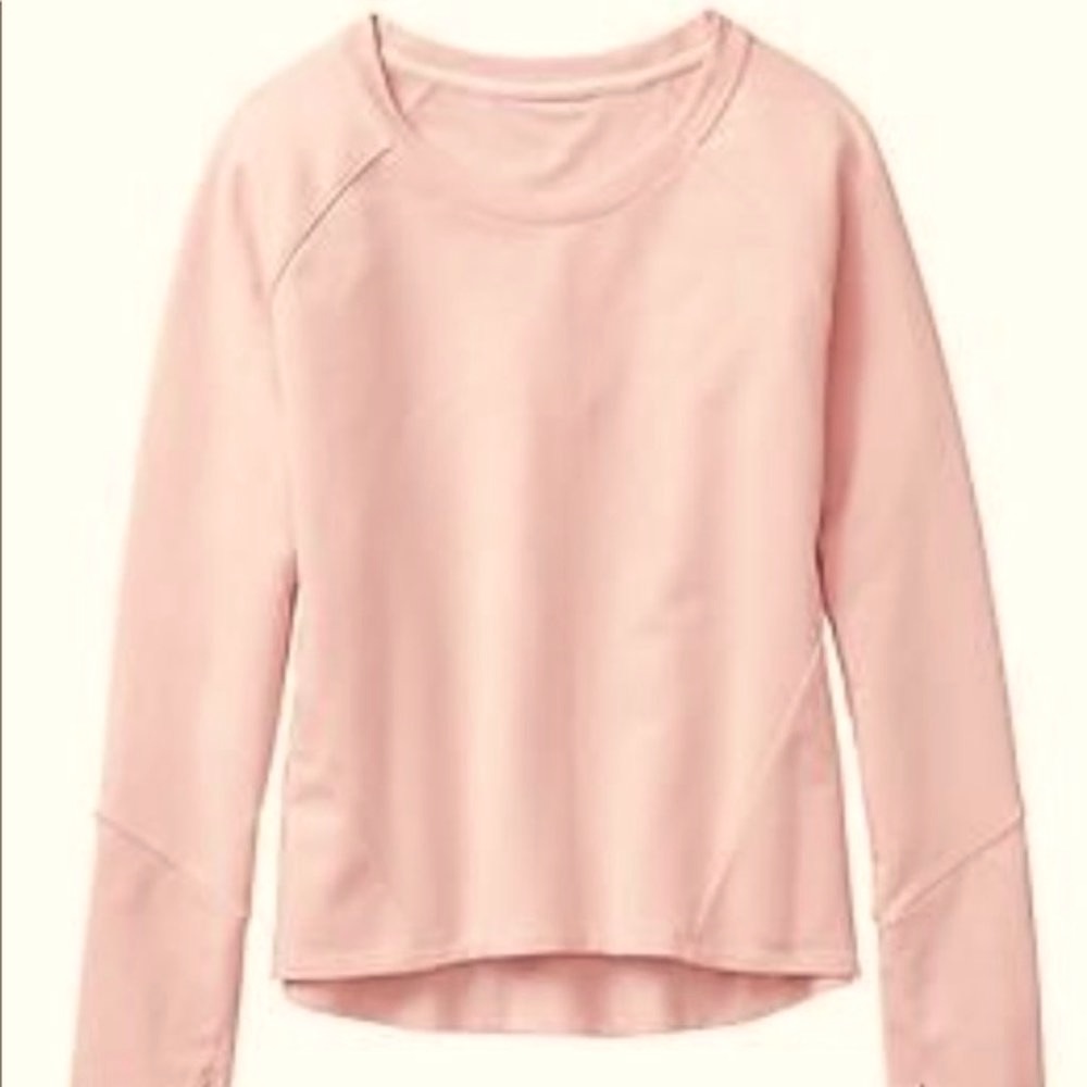 ATHLETA Idyllwild Pnk Lng slv sweatshirt Sz XS